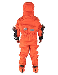 Hansen Protection E-307 III Wet Suit 85204– The E-307 is a good life insurance if the event of an accident at sea. This is a 6-hour immersion suit made from durable 100% waterproof, flame-retardant PU-coated nylon. The suit keeps you dry and warm in the correct flotation position without the need for a lifejacket! Insulating flotation material placed in several separate cells in the lining provide high freeboard and good flotation. Lining is detachable for simplified service and cleaning. Suitable for use o - imagen 3