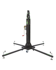 Kuzar Tower Lift K-8 – K-8 väger endast 124 kg och kan lyfta 300 kg till en höjd av 6,4 m. K-8 är det kraftfullaste teleskoptornet i denna serie, designat för att lyfta alla typer av strukturer och belysningssystem, avsett för tunga laster från 300 kg till 6,5 m höga. Tack vare sin robusta och tunga stålbas får den stabilitet och styrka som inte hör till sin kategori, sammansatt av fem teleskopiska stålprofiler. De 4 monteringsbenen är längre än sina föregångare, med justerbar halkfri gummi - imagen 2