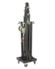 Kuzar Tower Lift K-8 – K-8 väger endast 124 kg och kan lyfta 300 kg till en höjd av 6,4 m. K-8 är det kraftfullaste teleskoptornet i denna serie, designat för att lyfta alla typer av strukturer och belysningssystem, avsett för tunga laster från 300 kg till 6,5 m höga. Tack vare sin robusta och tunga stålbas får den stabilitet och styrka som inte hör till sin kategori, sammansatt av fem teleskopiska stålprofiler. De 4 monteringsbenen är längre än sina föregångare, med justerbar halkfri gummi