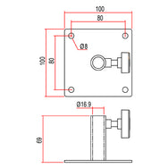 Doughty babyontvangerplaat (16 mm) Spec - imagen 2