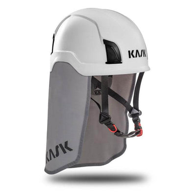 KASK Zenith Helmet Neck nyanser – Kompatibel exklusivt med Zenith Helmets, KASK Neck Shade, med UPF 50+, skyddar en individs nacke och öron från skadlig UV-exponering. Handla nu för KASK Neck Shade, tillgänglig i både grå och orange Hi-Viz. – Nu tillgänglig på MTN Shop EU.
