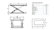 U-format lyftbord (platt sax) - Materialhanteringsutrustning. Levereras av MTN Shop EU - imagen 2