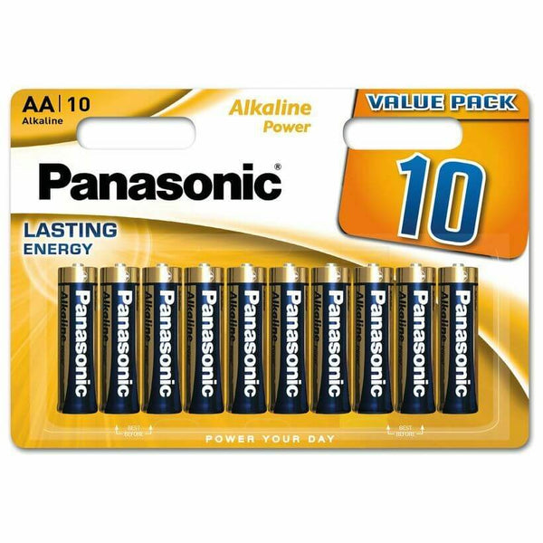 Panasonic Bronze Alkaline AA Batteries [10 Pack,]