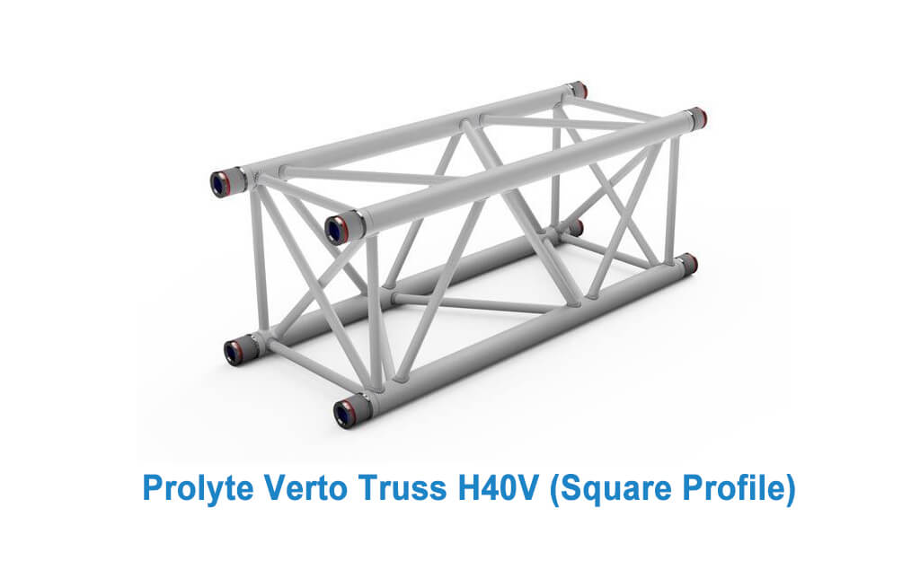 Prolyte Verto Truss H40 (CERTIFICADO TUV): Verto truss es un nuevo y revolucionario sistema sin herramientas que hace que la conexión del truss sea rápida, silenciosa y segura. Longitud: 0,5 m-3 m. Muchas posibilidades de aplicación. – Ya disponible en MTN Shop EU. - imagen 2