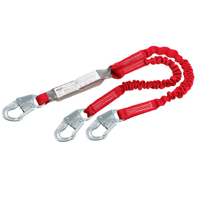 Longe élastique absorbant les chocs PRO™ Pack 100 % à attaches 6' – Les longes élastiques absorbant les chocs Protecta PRO™ Pack réduisent les forces d'arrêt des chutes avec le pack anti-choc. Capacité nominale de 130 à 310 lb, longueur de 6', certifié OSHA et ANSI – Maintenant disponible chez MTN Shop EU.