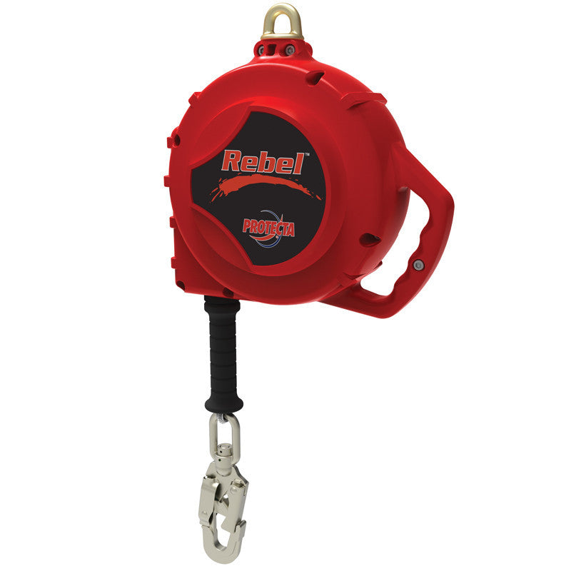 Protecta Rebel™ Self Retracting Lifeline– Proteca Rebel Self Retracting Lifeline available with 50' and 60' galvanized cable lifeline. OSHA & ANSI certified and rated for 420 lb user capacity. – Now available at MTN Shop EU.