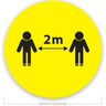 Social Distancing Floor Stickers 400mmDia. ''2m Distance''