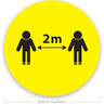Social Distancing Floor Stickers 400mmDia. ''2m Distance''