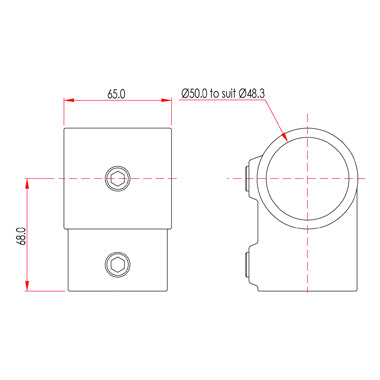 Key Clamp: Doughty Short Tee – second image
