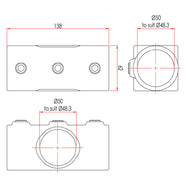 Sleutelklem: Doughty Two Socket Cross. Geleverd door MTN Shop EU - imagen 3