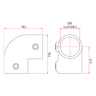 Key Clamp: Doughty 90 Degree Elbow. Supplied by MTN Shop EU