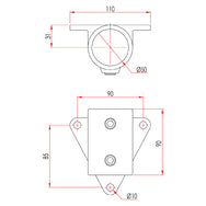Key Clamp: Doughty Side Palm Fixing. Supplied by MTN Shop EU - imagen 2