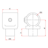 Key Clamp: Doughty Internal Swivel Tee. Supplied by MTN Shop EU. - imagen 2