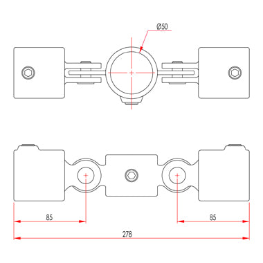 Key Clamp: Doughty Double Swivel Combination. Supplied by MTN Shop EU