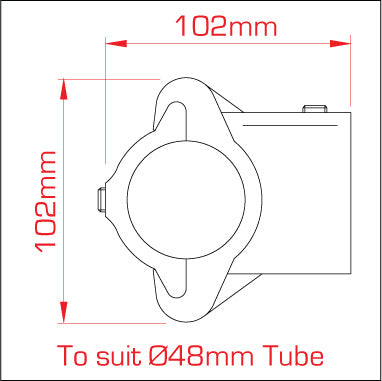 Doughty Modular Tee(Magnesium Alloy) fits ⌀48mm Bar and is offered by MTN Shop EU