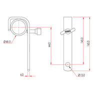 Pince à crochet droite Doughty (acier) - Pour tube ⌀48-51 mm - MTN Shop EU - imagen 2