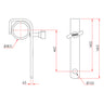 Doughty Straight Hook Clamp(Steel)- Fits ⌀48-51mm Tube- MTN Shop EU
