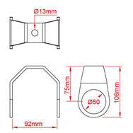 Doughty Grid Hanger - Passar ⌀48mm rör/pipa - imagen 3