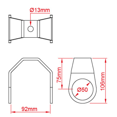 Doughty Grid Hanger - Fits ⌀48mm Pipe/Barrel