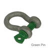 Doughty Bow Shackles - Screw Pin (Green)