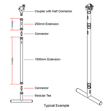 How to use Doughty Modular Drop Arm Adjustable Extension(1-1.7m & 2-3.7m)? - imagen 4