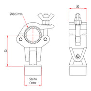 Coupleur stabilisateur Doughty avec bouchon pivotant – Un coupleur stabilisateur assure l'articulation entre 2 tubes. 4 tailles de bouchons pivot sont disponibles : ⌀39,5 mm, ⌀41,5 mm, ⌀44 mm et ⌀47 mm. Idéal pour les applications « uniques ». – Maintenant disponible sur MTN Shop EU. - imagen 2