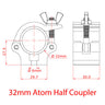 Doughty 32mm Atom Hook Clamp Specification