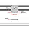 Doughty Rail Corner Ceiling Bracket 55mm x 55mm(Steel)- MTN Shop EU