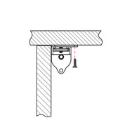 Doughty Rail Hoekplafondbeugel 55 mm x 55 mm (staal) - MTN Shop EU - imagen 3