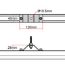 Doughty Rail Top Hat Bracket (Steel) comes with 2 sizes and is supplied by MTN Shop EU