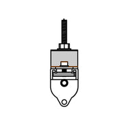 Doughty Rail Top Hat Bracket (Staal) wordt geleverd in 2 maten en wordt geleverd door MTN Shop EU - imagen 3