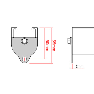 Doughty Rail - End Stop– The End Stop is a plate used to end Doughty rail. Secured in place with a self tapping screw (included), it features a hole for the curtain to be attached. – Now available at MTN Shop EU. - imagen 4