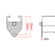 Doughty Rail - End Stop– The End Stop is a plate used to end Doughty rail. Secured in place with a self tapping screw (included), it features a hole for the curtain to be attached. – Now available at MTN Shop EU. - imagen 4