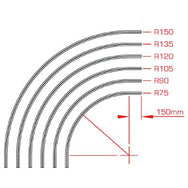Doughty Studio Rail 60 - Gebogen sectie – Studio Rail 60-curven zijn verkrijgbaar in 6 standaardradii en in 2 afwerkingen. Het beschikt over een uniek verbindingspensysteem dat de montage en uitlijning van de verbindingen vergemakkelijkt. Hoge kwaliteit. Snelle levering. – Nu verkrijgbaar bij MTN Shop EU.