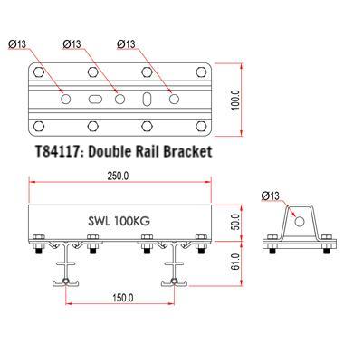 Doughty Studio Rail Suspension Bracket. Supplied by MTN Shop EU - imagen 5
